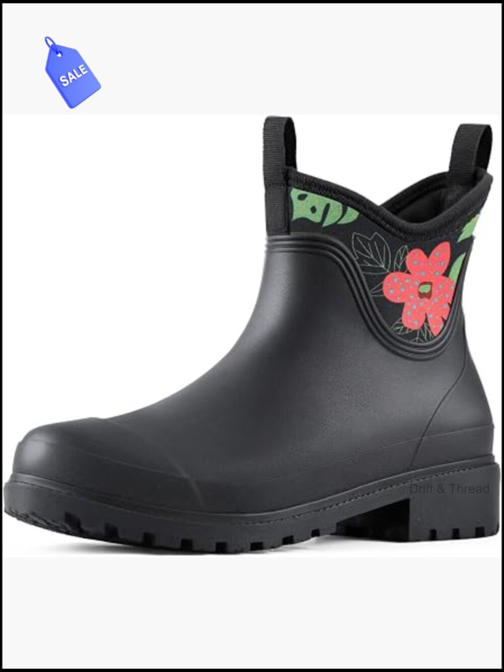 Women's Waterproof Chelsea Ankle Rain Boots - Slip On Rubber Garden Boots
